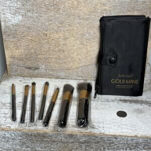 SKINN Cosmetics Dimitri James Gold Mine 7 Pieces Travel Brushes Set Brand New